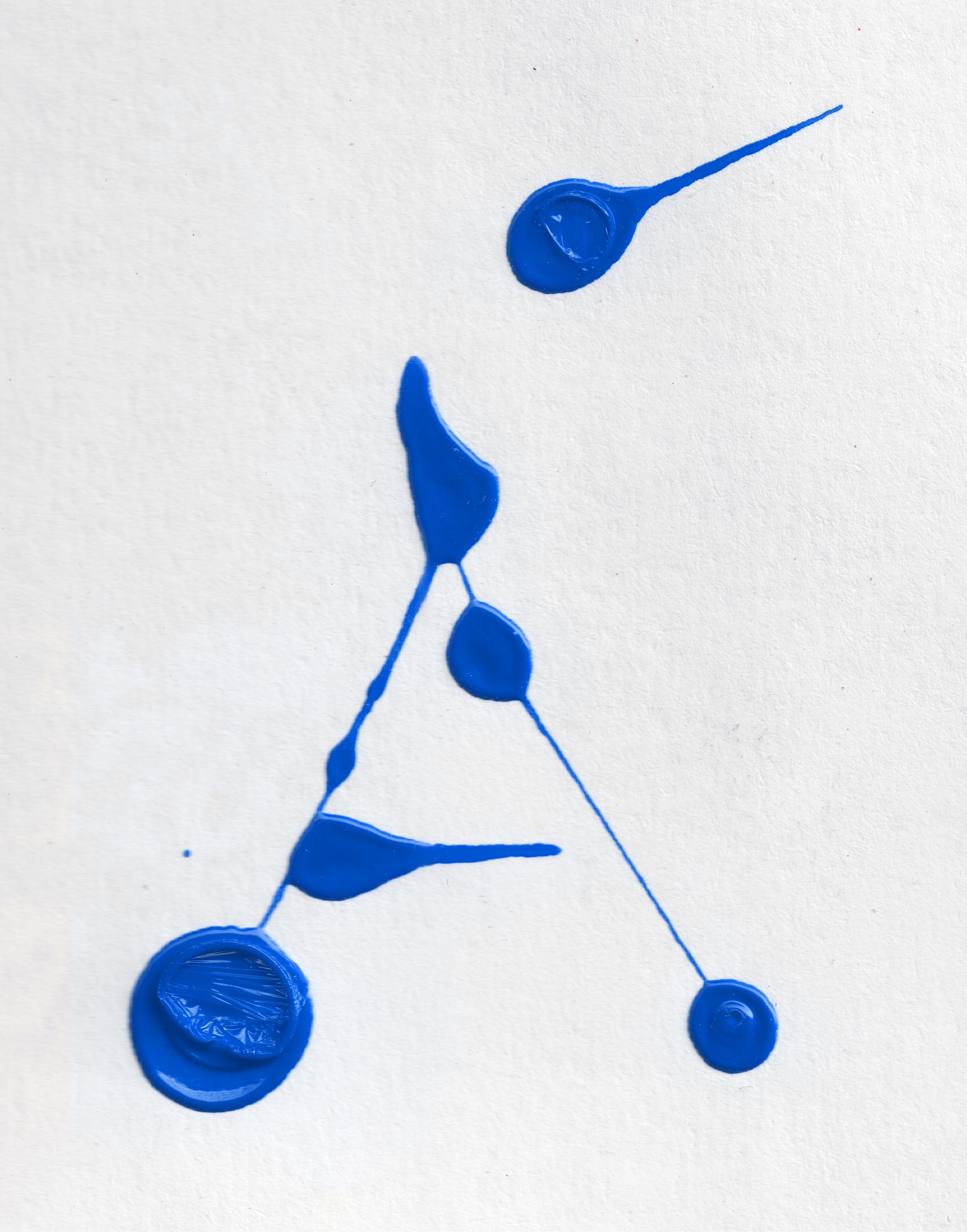 Experimentos com tinta e letra "A", 2023